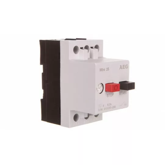 Wyłącznik silnikowy 3P 2,2kW 4-6,3A MBS25-063 AEG Wyłącznik silnikowy 3P 2,2kW 4-6,3A MBS25-063 AEG