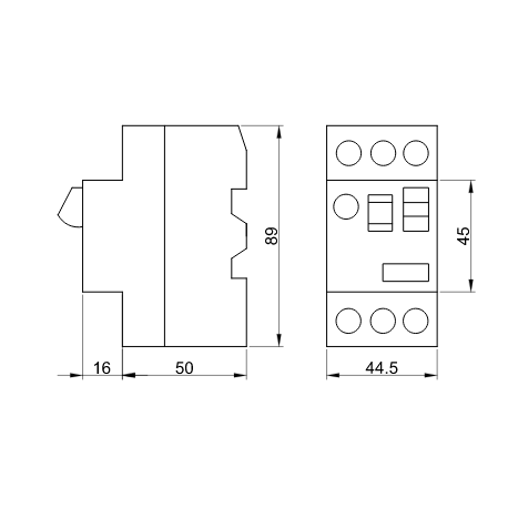 Wyłącznik silnikowy 1-1,6A 0,55kW TGV2-06 Tracon