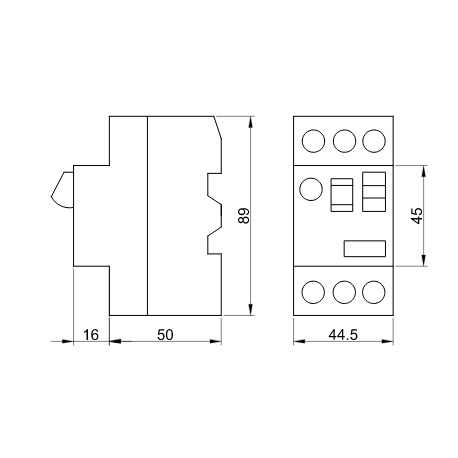 Wyłącznik silnikowy 1,6-2,5A 0,75kW TGV2-07 Tracon