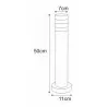 Garden post lamp K-LP401-500 Kaja