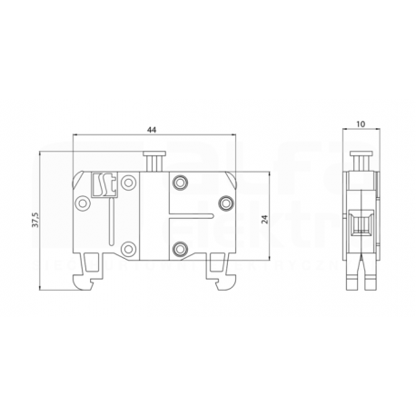 Auxiliary contact 1R on bus ST221-1-SZ red SPAMEL