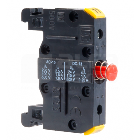 Auxiliary contact 1R on bus ST221-1-SZ red SPAMEL