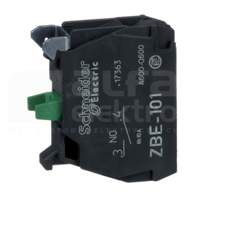 Styk pomocniczy 1Z montażowy czołowy ZBE101 zielony SCHNEIDER ELECTRIC