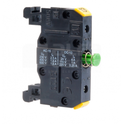 Auxiliary contact 1Z rail mounting ST2210-1 green SPAMEL