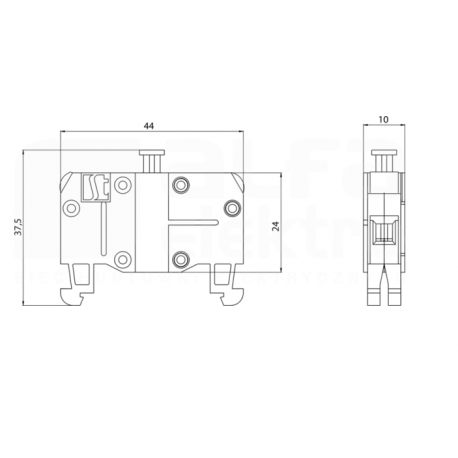 Auxiliary contact 1Z rail mounting ST2210-1 green SPAMEL