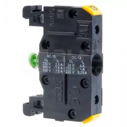 Auxiliary contact 1Z front mount ST2210-1 green SPAMEL