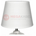 Lampka stołowa SINOPE szaro-biała klosz beżowy E14 Vitalux