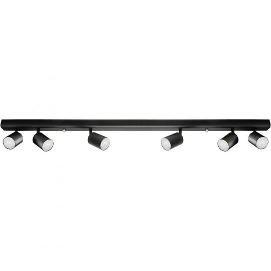 TUBA SIENA-ALU-B/B strip lamp 6xGU10 black PREMIUMLUX