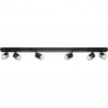 TUBA SIENA-ALU-B/B strip lamp 6xGU10 black PREMIUMLUX