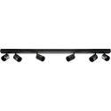 TUBA SIENA-ALU-B/B strip lamp 6xGU10 black PREMIUMLUX