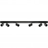 TUBA SIENA-ALU-B/B strip lamp 6xGU10 black PREMIUMLUX