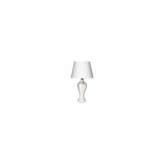 Lampka stołowa IDRA biała klosz beżowy E14 Vitalux