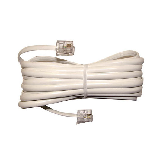 Telephone cable with 4p terminals white 4m 3555 BOWI