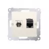 Simon54 SAT+RJ45 socket DASFRJ45.01/41 beige