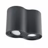 Lampa sufitowa HADAR R2 czarna 2xGU10 313164 Polux