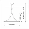 Lampa MODERN P306-1A white/gold zwis E27 IL MIO
