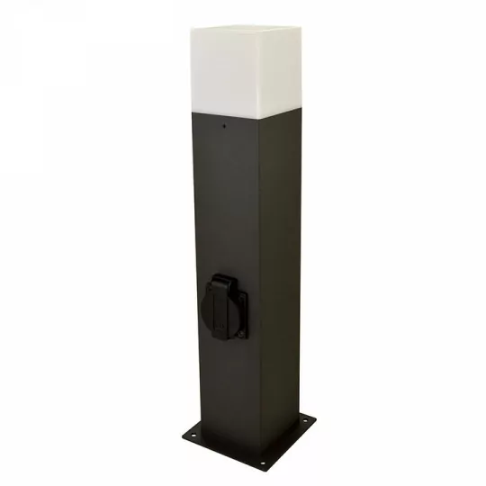 Lampa słupek ogrodowa NEW YORK + gniazdo 230V 44cm 307323 POLUX