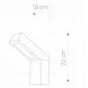 Lampa kinkiet ogrodowy elewacyjny LHOTSE I LED 3x3W  4447