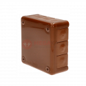 Brown over-plaster box with terminals 90x90x30 with rubber 041-52 VIPLAST