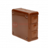 Brown over-plaster box with terminals 90x90x30 with rubber 041-52 VIPLAST