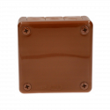 Brown over-plaster box with terminals 90x90x30 with rubber 041-52 VIPLAST