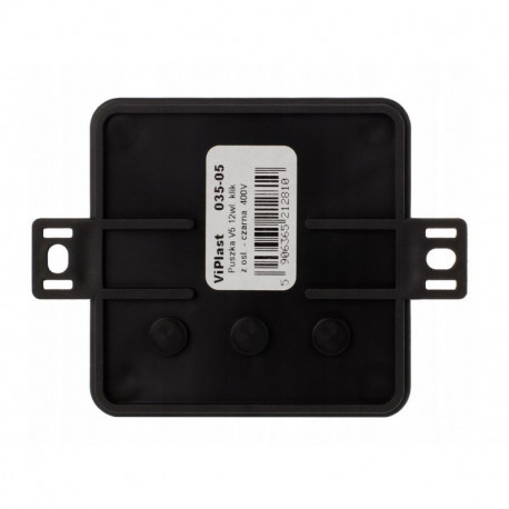Black flush box 75x75x41 IP54 035-05 ViPlast