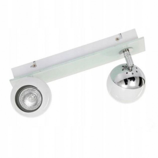 Lampa MATT-2R W/CH white-chrome aGU10 2x50W Vitalux