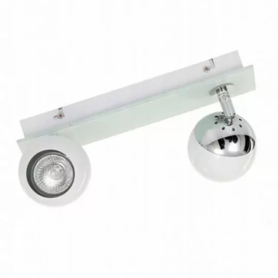 Lampa MATT-2R W/CH white-chrome aGU10 2x50W Vitalux
