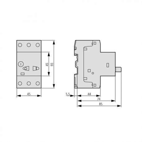Motor circuit breaker 2.5A-4A 1.5 kW PKZM01-4 Eaton
