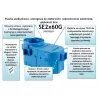Puszka podtynkowa podwójna 60mm głęboka niebieska SE2x60G 34159203 SIMET