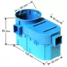 Puszka podtynkowa podwójna 60mm głęboka niebieska SE2x60G 34159203 SIMET