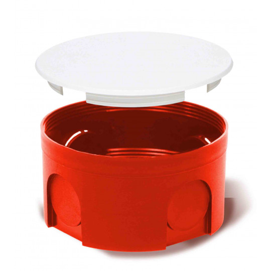 Flush box with cover fi 70mm PO-70 red 0205 ELEKTRO-PLAST Nasielsk