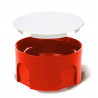 Flush box with cover fi 70mm PO-70 red 0205 ELEKTRO-PLAST Nasielsk