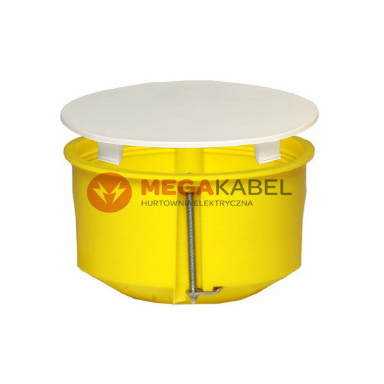 Flush box 80mm regips non-flammable with cover yellow PO-80 0209 ELEKTRO-PLAST Nasielsk