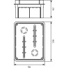 Puszka podtynkowa 96x126x62 pomarańczowa Pp/t4 11.4  ELEKTRO-PLAST Opatówek