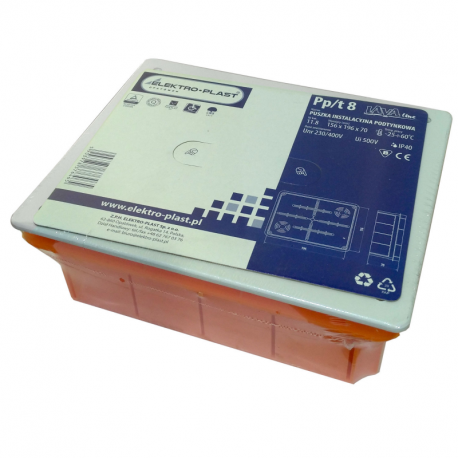 Flush-mounted box 156x196x70mm Pp/t 8 11.8 Elektroplast
