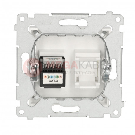 Simon54 Single RJ12 telephone socket DT1.01/11 white