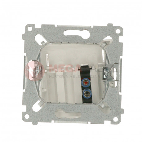 Simon54 1gang speaker socket with description field DGL31.01/11 white