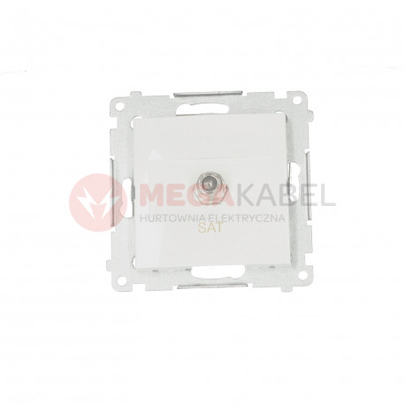 Simon54 Gniazdo antenowe typu „F” pojedyncze DASF1.01/11 biały