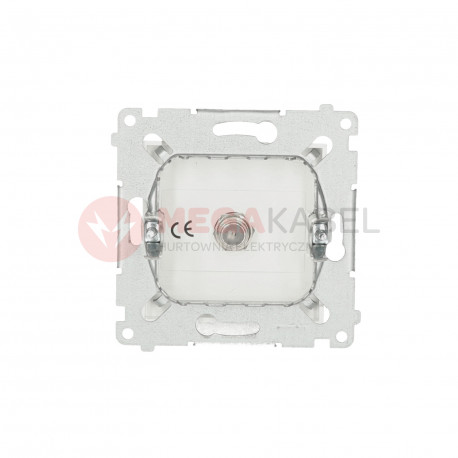 Simon54 Gniazdo antenowe typu „F” pojedyncze DASF1.01/11 biały