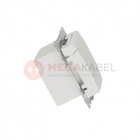 Simon54 Single IP44 plug socket with flap DGZ1BZ.01/11 white