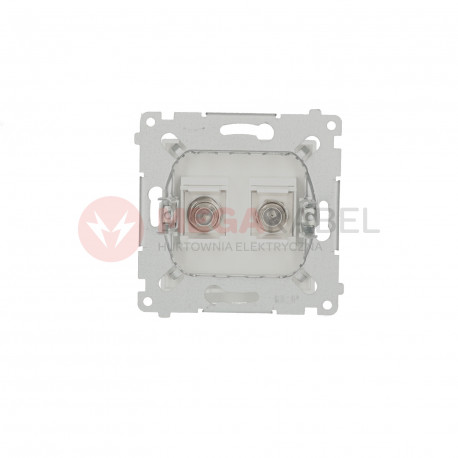 Simon54 Double SAT socket DASF2.01/11 white