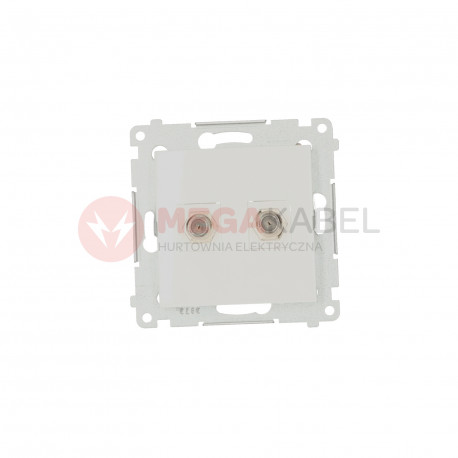 Simon54 Double SAT socket DASF2.01/11 white