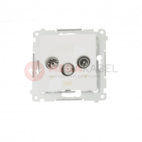 Simon54 R-TV-SAT antenna terminal socket DASK.01/11 white