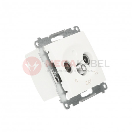 Simon54 R-TV-SAT pass-through antenna outlet DASP.01/11 white