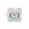 Simon54 Single grounded plug socket DGZ1Z.01/11 white