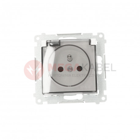 Simon54 Single plug socket IP44 - flap DGZ1BZ.01/11A white