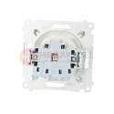 Simon54 Single plug socket IP44 - flap DGZ1BZ.01/11A white