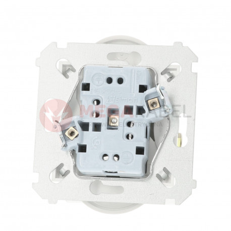 Simon54 Double grounded plug socket DGZ2MZ.01/11 white