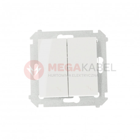 Simon54 DW6/2.01/11 double two-way switch white